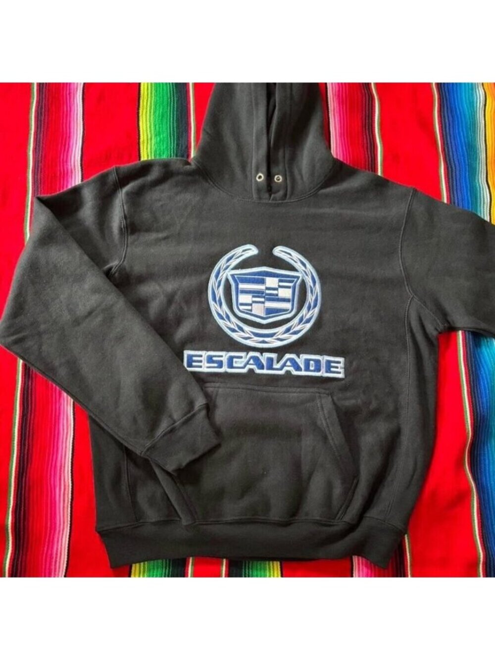 1990s Black Cadillac Escalade Reverse Weave Hoodie